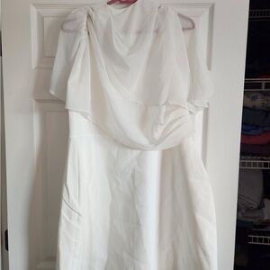 Elegant One Shoulder White Dress